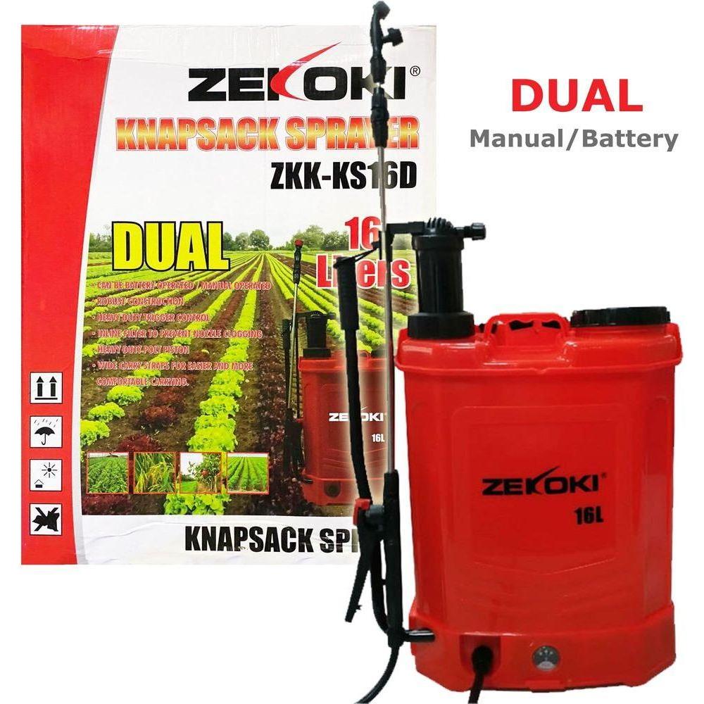 Zekoki ZKK-KS16D Battery Powered Plastic Knapsack Sprayer (16 Liters) | Zekoki by KHM Megatools Corp. Zekoki ZKK-KS16D Battery Powered Plastic Knapsack Sprayer (16 Liters) | Zekoki by KHM Megatools Corp.